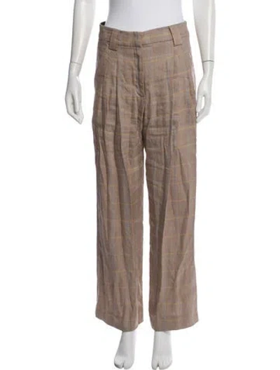 Pre-owned A.l.c Linen Wide Leg Pants In Neutral