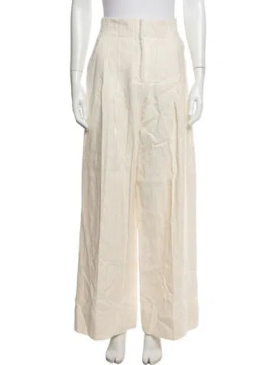 Pre-owned A.l.c Linen Wide Leg Pants In Neutral