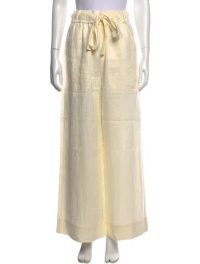 Pre-owned A.l.c Linen Wide Leg Pants In Neutrals