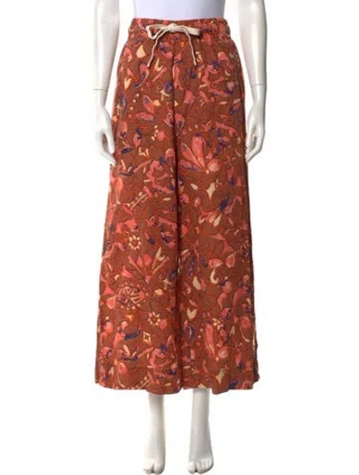Pre-owned A.l.c Linen Wide Leg Pants In Orange