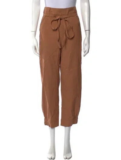 Pre-owned A.l.c Linen Wide Leg Pants In Orange