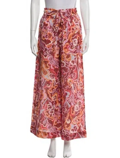 Pre-owned A.l.c Linen Wide Leg Pants In Pink