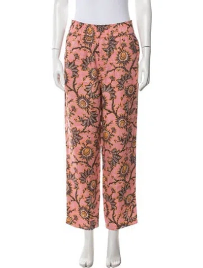 Pre-owned A.l.c Linen Wide Leg Pants In Pink