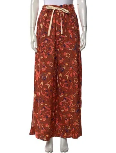 Pre-owned A.l.c Linen Wide Leg Pants W/ Tags In Multi