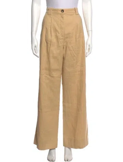 Pre-owned A.l.c Linen Wide Leg Pants W/ Tags In Neutral