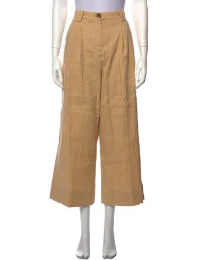 Pre-owned A.l.c Linen Wide Leg Pants W/ Tags In Neutrals