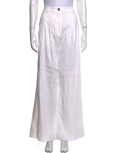 Pre-owned A.l.c Linen Wide Leg Pants W/ Tags In White