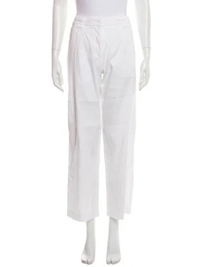 Pre-owned A.l.c Linen Wide Leg Pants In White