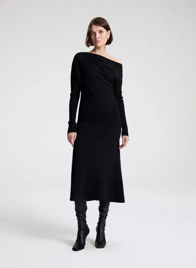 A.l.c Liv Fine Merino Knit Midi Dress In Black