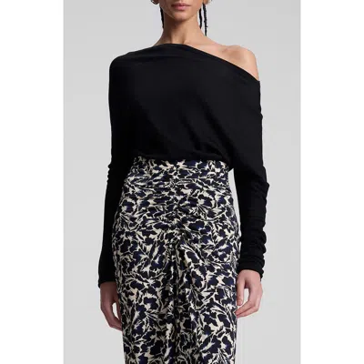 A.l.c . Liv One-shoulder Merino Wool Top In Black