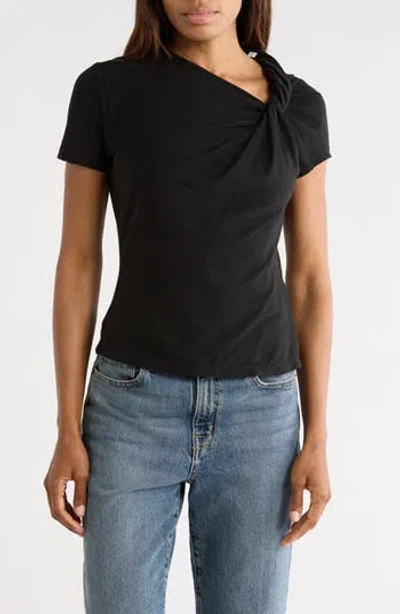 A.l.c . Liz Asymmetric Twist T-shirt In Black