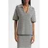 A.l.c Logan Short-sleeve Crochet Polo Top In Parchment