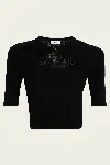A.l.c Loma Fine Cotton Knit Top In Black