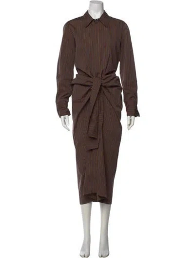 Pre-owned A.l.c Long Dress In Brown