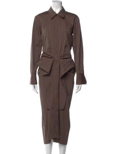 Pre-owned A.l.c Long Dress In Brown