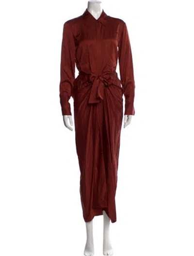 Pre-owned A.l.c Long Dress In Brown