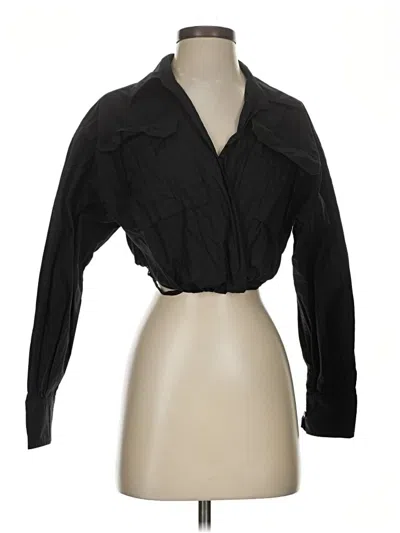 Pre-owned A.l.c Long Sleeve Blouse In Black