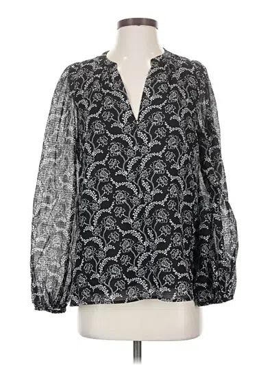 Pre-owned A.l.c Long Sleeve Blouse In Black