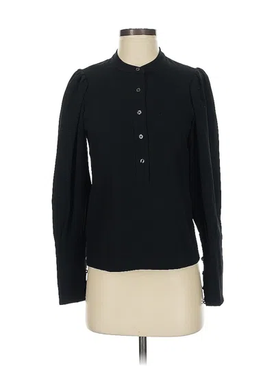 Pre-owned A.l.c Long Sleeve Blouse In Black
