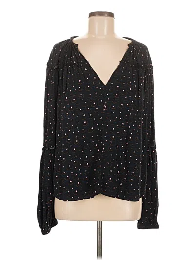 Pre-owned A.l.c Long Sleeve Blouse In Black