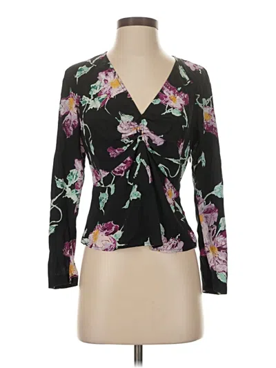 Pre-owned A.l.c Long Sleeve Blouse In Black