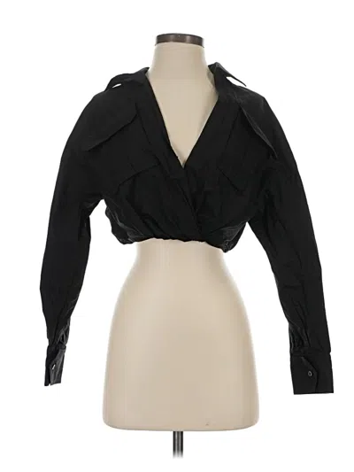 Pre-owned A.l.c Long Sleeve Blouse In Black