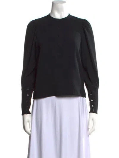 Pre-owned A.l.c Long Sleeve Blouse In Black