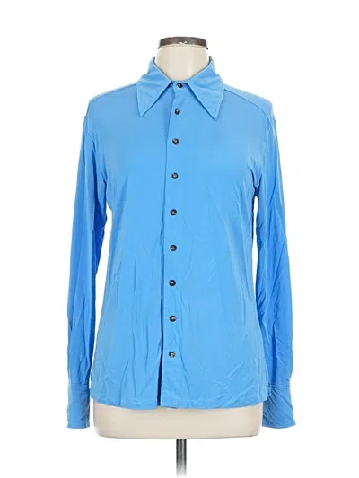 Pre-owned A.l.c Long Sleeve Blouse In Blue