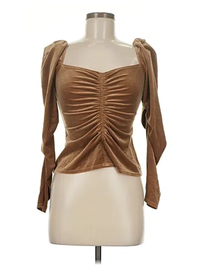 Pre-owned A.l.c Long Sleeve Blouse In Brown