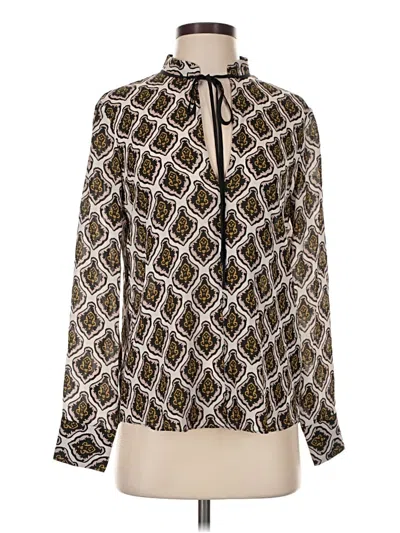 Pre-owned A.l.c Long Sleeve Blouse In Brown