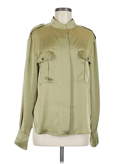 Pre-owned A.l.c Long Sleeve Blouse In Green