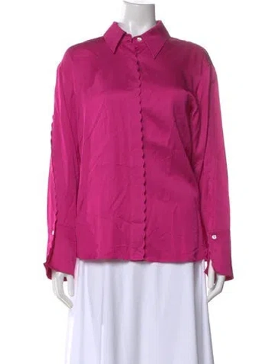 Pre-owned A.l.c Long Sleeve Blouse In Purple