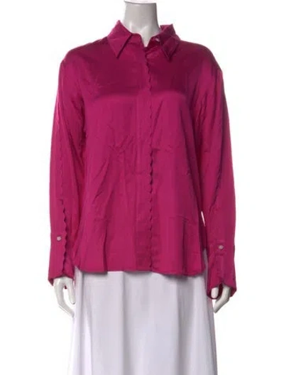 Pre-owned A.l.c Long Sleeve Blouse In Purple