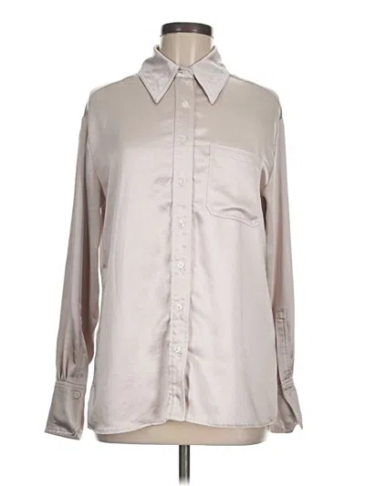 Pre-owned A.l.c Long Sleeve Blouse In Silver
