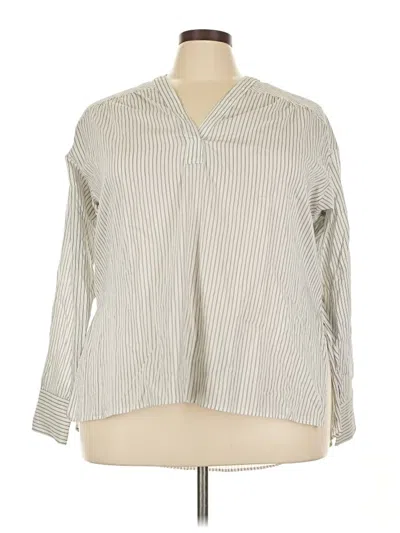 Pre-owned A.l.c Long Sleeve Blouse In Silver