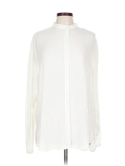 Pre-owned A.l.c Long Sleeve Blouse In White
