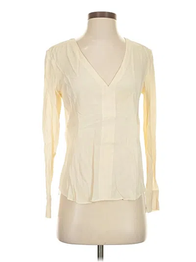 Pre-owned A.l.c Long Sleeve Blouse In White
