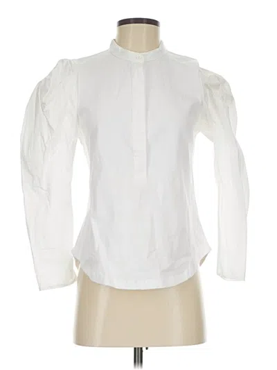 Pre-owned A.l.c Long Sleeve Blouse In White