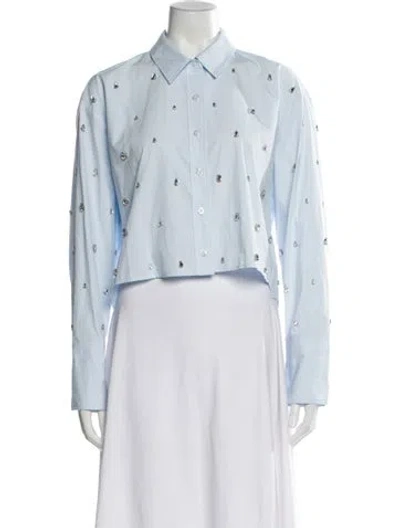 Pre-owned A.l.c Long Sleeve Button-up Top In Multi