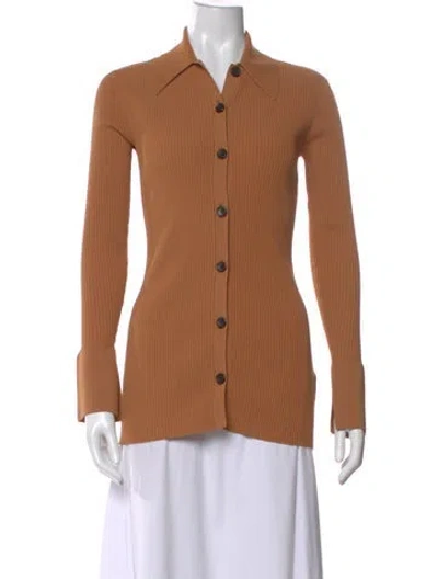 Pre-owned A.l.c Long Sleeve Button-up Top In Neutral