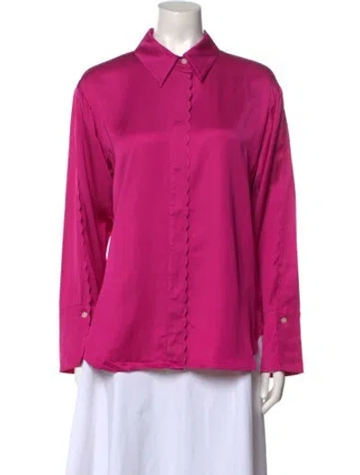 Pre-owned A.l.c Long Sleeve Button-up Top W/ Tags In Pink