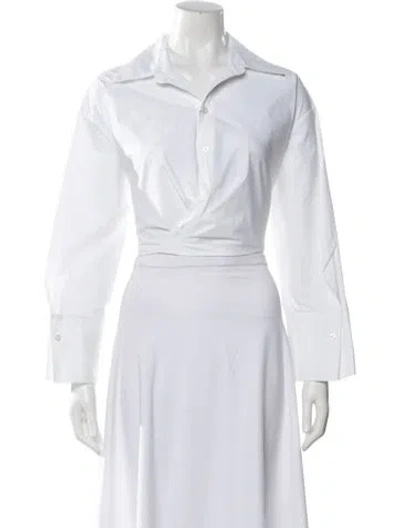 Pre-owned A.l.c Long Sleeve Button-up Top W/ Tags In White