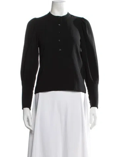 Pre-owned A.l.c Long Sleeve Top In Black