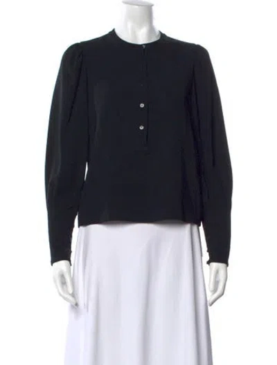 Pre-owned A.l.c Long Sleeve Top In Black