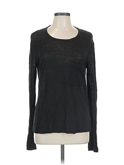 Pre-owned A.l.c Long Sleeve Top Black Crew Neck Tops