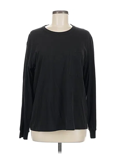 Pre-owned A.l.c Long Sleeve Top Black Crew Neck Tops