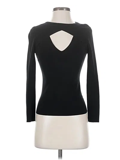 Pre-owned A.l.c Long Sleeve Top Black Keyhole Neckline Tops