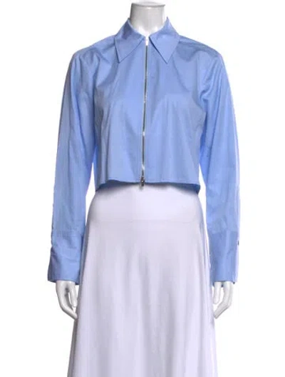Pre-owned A.l.c Long Sleeve Top In Blue