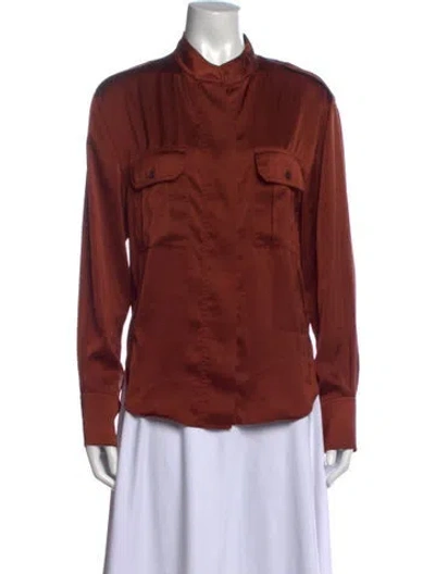 Pre-owned A.l.c Long Sleeve Top In Brown