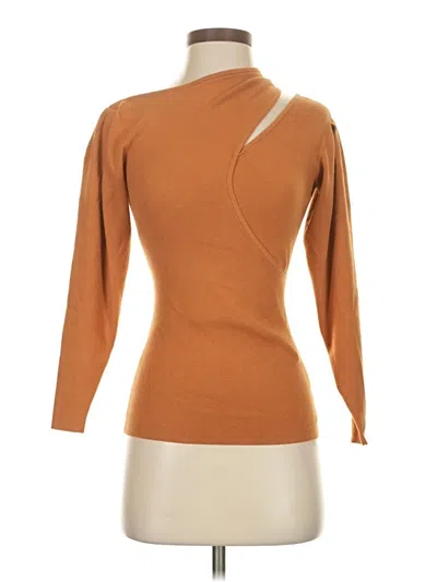 Pre-owned A.l.c Long Sleeve Top Brown One Shoulder Neckline Tops
